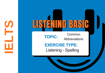 IELTS Basic Listening - Common Abbreviations